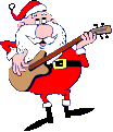 kerstman gitaar animatie